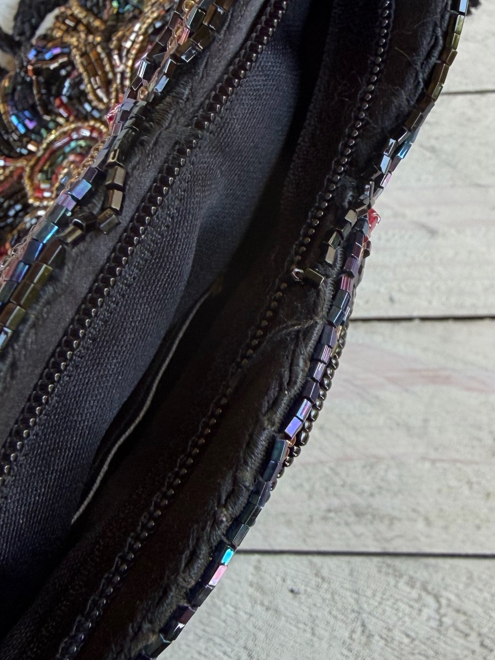 Vintage Ed B. Robinson Black Multi-Color Beaded Evening Bag 1940’s/50’s - Picture 7 of 13